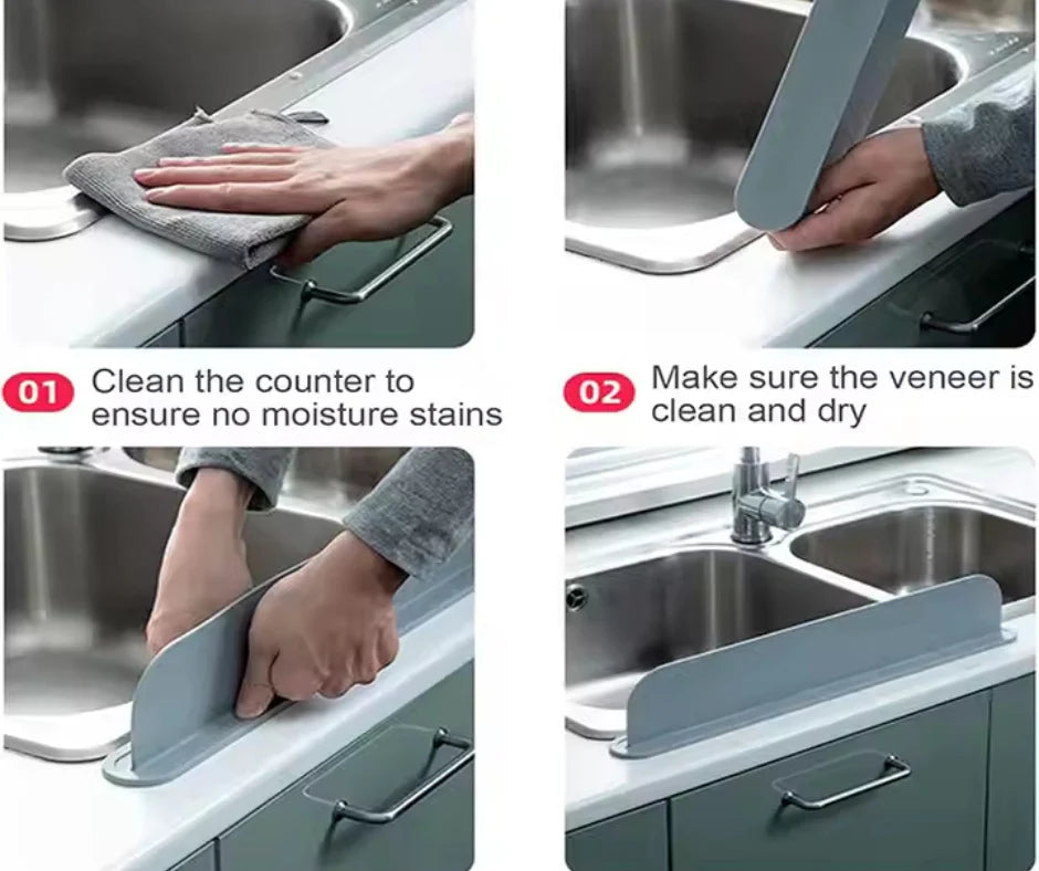Sink Water Splash Guard – Silicone Kitchen Faucet Splash Protector