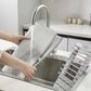 Multipurpose Dish Drying Mat with Plates Rack & Pot Lid Holder - Microfibre Absorbent Kitchen Mat
