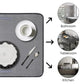 Multipurpose Dish Drying Mat with Plates Rack & Pot Lid Holder - Microfibre Absorbent Kitchen Mat