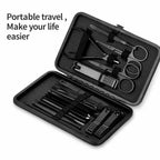 18-Piece Black Stainless Steel Manicure & Pedicure Set - Professional Nail Clipper Kit for Home Beauty Care