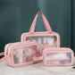 Transparent Wash Bag Set | Travel Makeup Organizer Waterproof Cosmetic Pouch.
