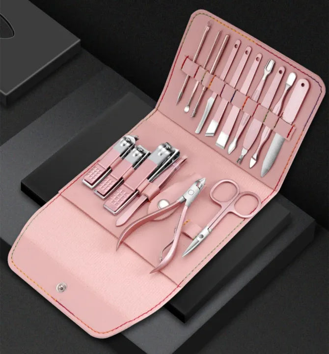 Professional Salon-Quality Manicure at Home - 16 Tools, One Kit