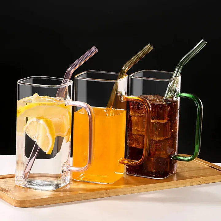 400ml Square Glass Mug