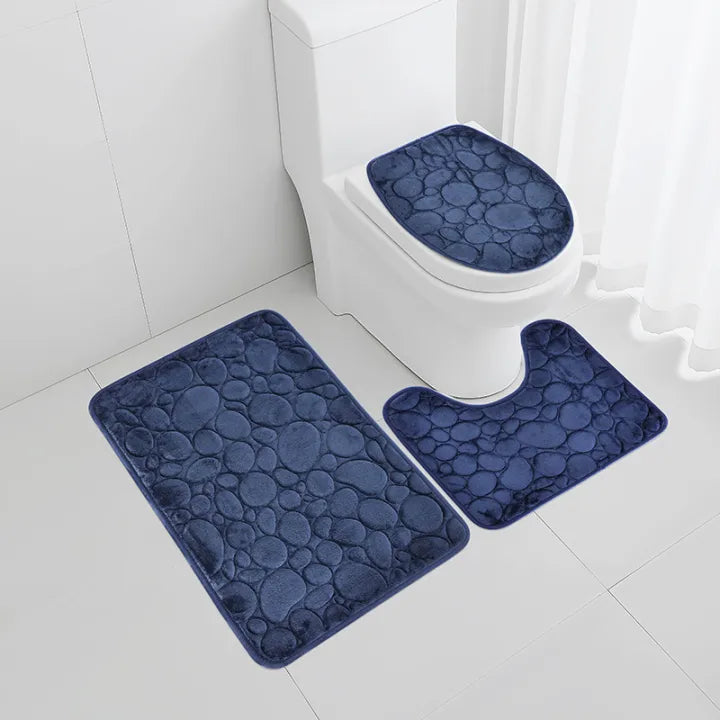 pcs Embossed Stone Pattern Bathroom Mat