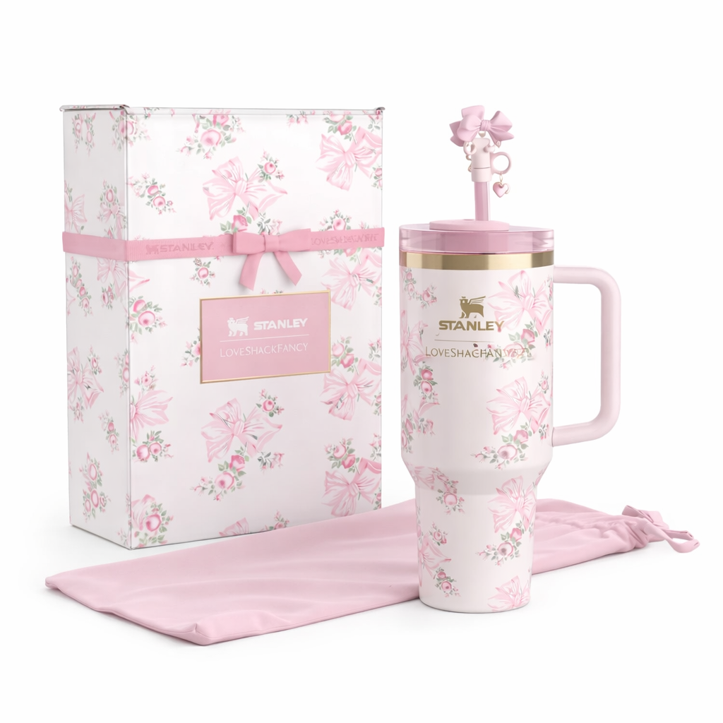 Stanley LoveShackFancy Pink Mink Tumbler | 40-OZ  Original - D3